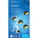 Садовая гирлянда на солнечной батарее Solar Loft 2.7 м, 10 теплых белых ламп, черный ПВХ, IP44