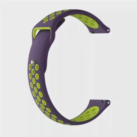 Ремешок Sport Amazfit Bip, Haylou Solar LS05 (22 mm) Green/Fiolet-0