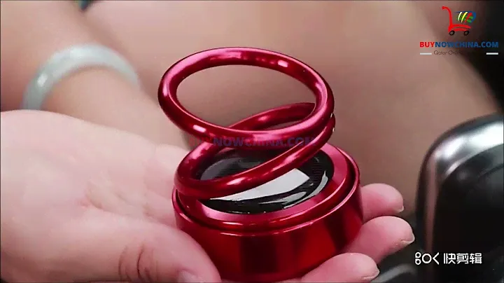 Solar Rotating Double Ring Suspension Car Aromatherapy Perfume