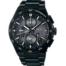 SEIKO ASTRON NEXTER SBXC155 Black GPS Solar Dual Time Mens Watch New in Box