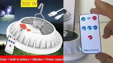 2 in 1 300W Solar LED Camping Light, Powerbank Review