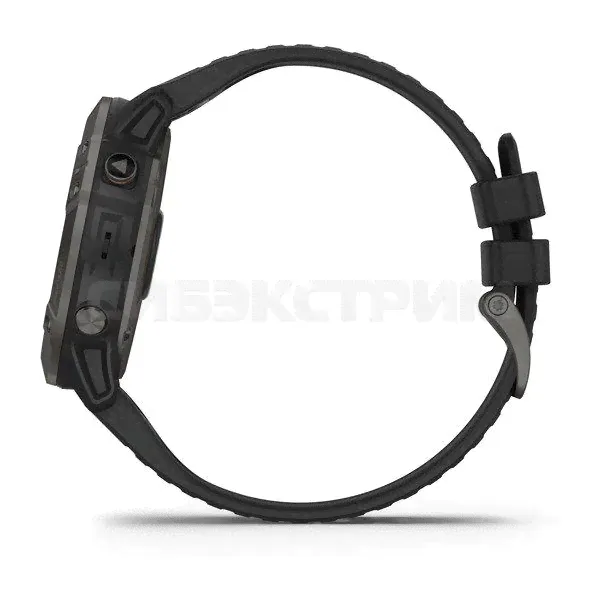 Fenix 6X Pro Solar титановый серый DLC с черным ремешком-1