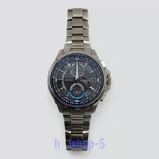 CASIO OCEANUS Watch OCW-T1000 Tough Solar Silver Sapphire Glass Black Dial Japan