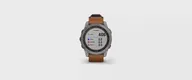 Fenix 7 Sapphire Solar титановый серый с коричневым кожаным ремешком (010-02540-31)
