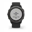Fenix 6X Pro Solar титановый серый DLC с черным ремешком