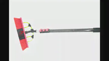 Telescopic Water Fed Pole For Solar Panels Cleaning Brush