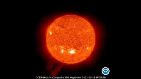 Solar Flare detected by GOES Solar Ultraviolet Imager (SUVI) telescope