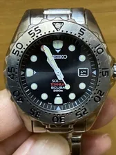 Seiko Prospex SBCB007 Black V145-0AH0 Solar Scuba 200m Titanium Diver Bracelet