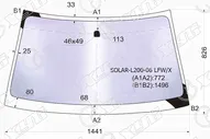 Стекло лобовое атермальное в клей MITSUBISHI L200 06-15 / PAJERO / MONTERO SPORT 08-15 XYG SOLAR-L200-06 LFW/X