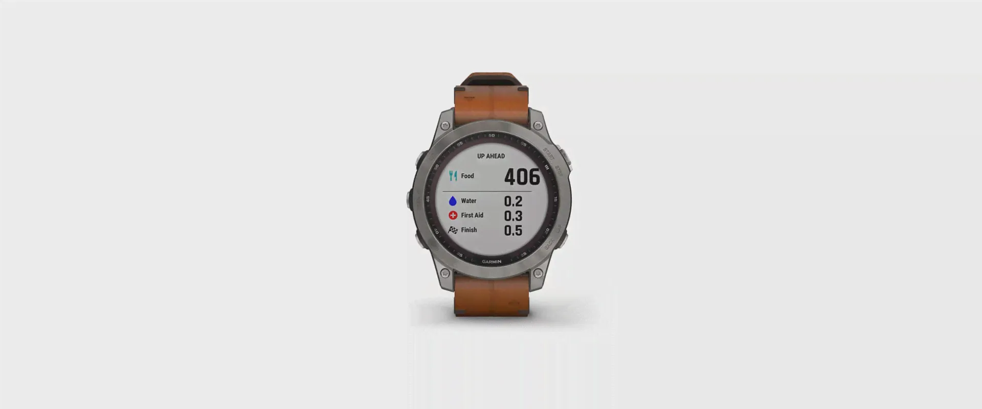 Fenix 7 Sapphire Solar титановый серый с коричневым кожаным ремешком (010-02540-31)-3