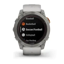 Смарт-часы Garmin Fenix 7X Pro - Sapphire Solar Edition - титановый корпус с дымчато-серым/оранжевым ремешком