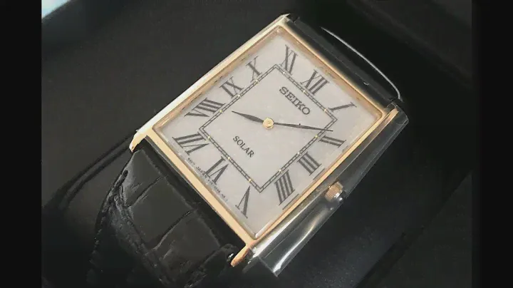 SEIKO “Tank Homage” SUP880 Affordable & Timeless Gold Style Quartz Dress Watch With Leather Strap