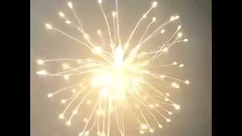 FIREWORK 200 LED SOLAR CHRISTMAS LIGHTS DECORATION STARBURST