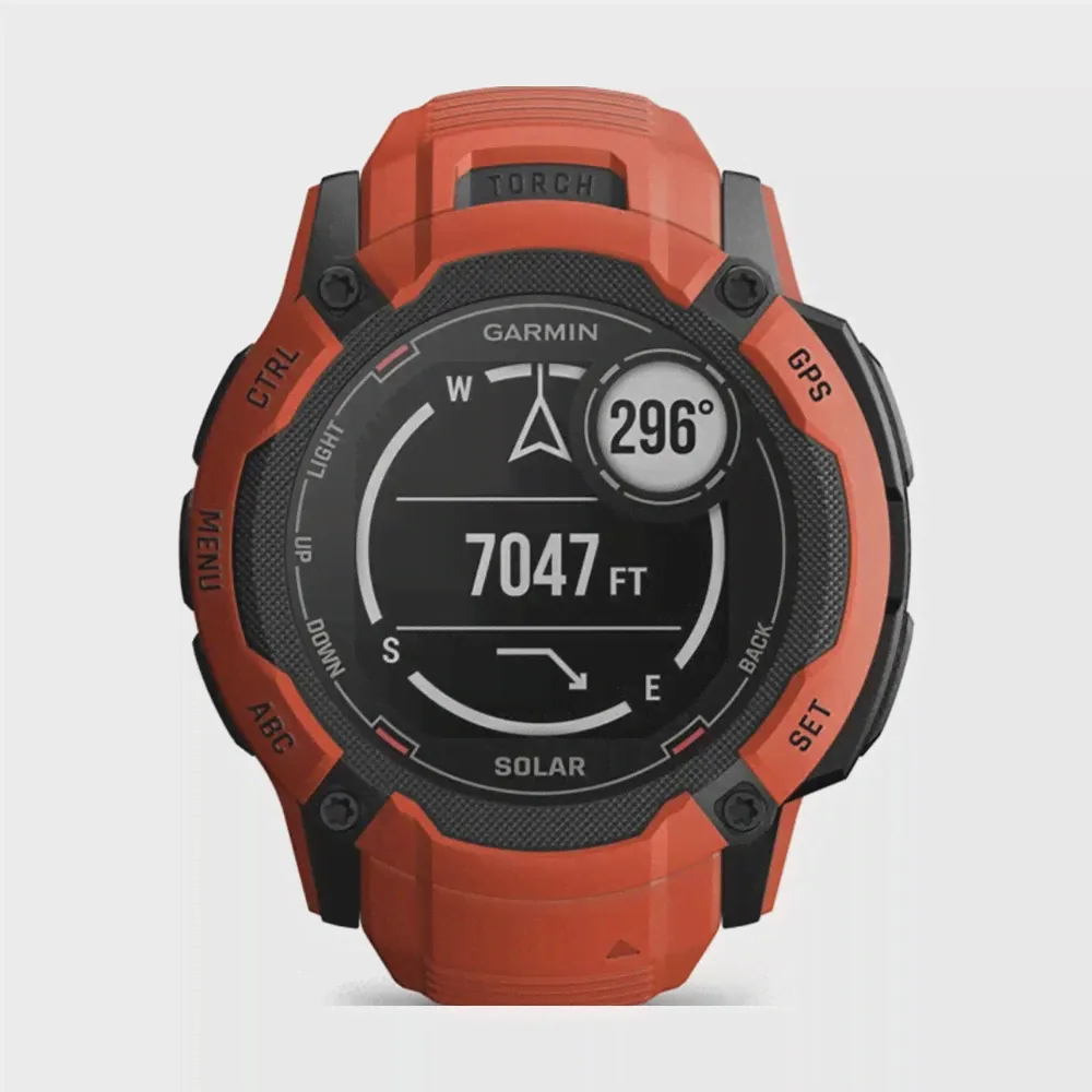 Смарт-часы Garmin Instinct 2X Solar, красный-4