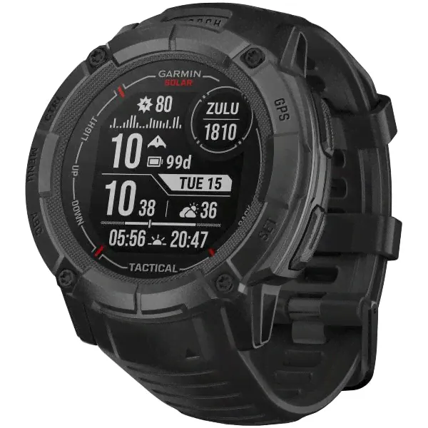 Смарт-часы Garmin Instinct 2X Solar Tactical Edition 50мм черные-0