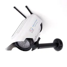 Dummy Fake Solar Power Outdoor Security Home CCD CCTV Camera Flashing LED Light