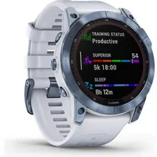 Часы GARMIN FENIX 7X SAPPHIRE SOLAR MINERAL BLUE DLC TITANIUM WITH WHITESTONE BAND 11152