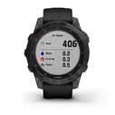 Fenix 7 Sapphire Solar титановый серый DLC с черным ремешком