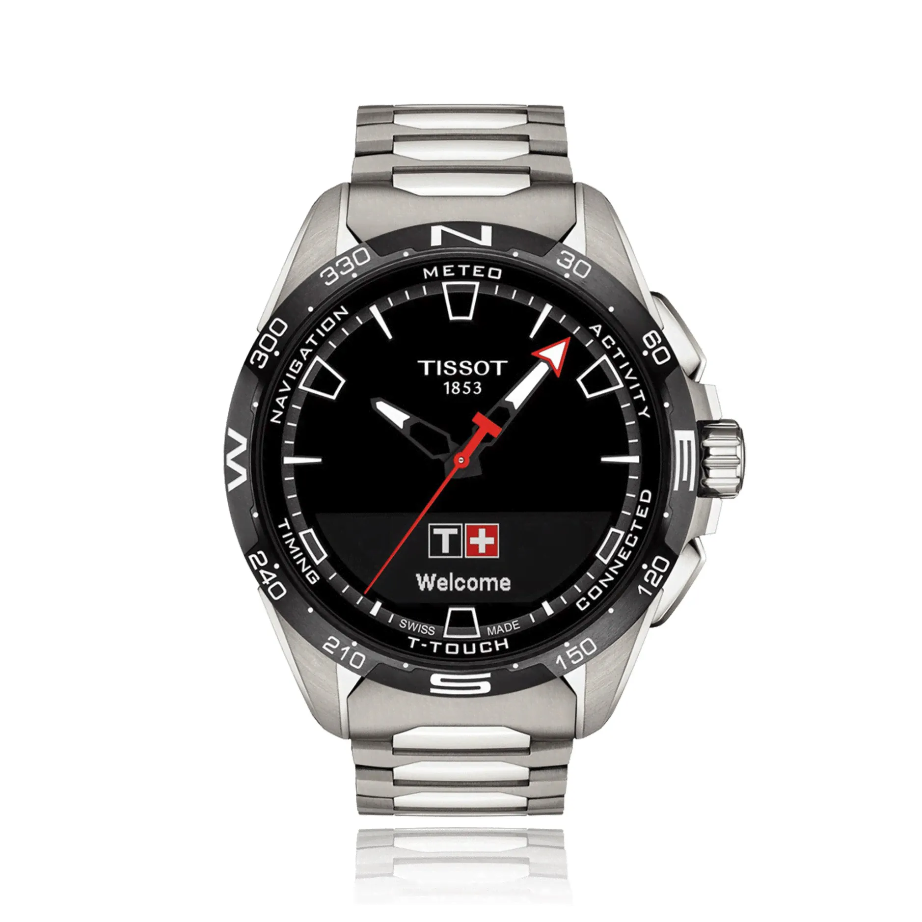 Часы Tissot T-Touch Connect Solar 47,5 мм черный кварцевый титан T121.420.44.051.00