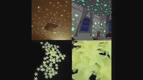 100PCS LUMINOUS WALL STICKERS GLOW IN THE DARK STARS STICKER DECALS FOR KIDS BABY ROOMS