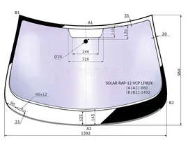 Стекло лобовое (Атермальное / Молдинг) Skoda Rapid 12-20 / Volkswagen Polo 20-22 / Jetta VA3 19- / SEAT Toledo 12-19 (XYG: SOLAR-RAP-12-VCP LFW/X)