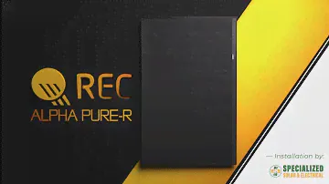 REC Alpha Pure R - Installation by Specialized Solar & Electrical