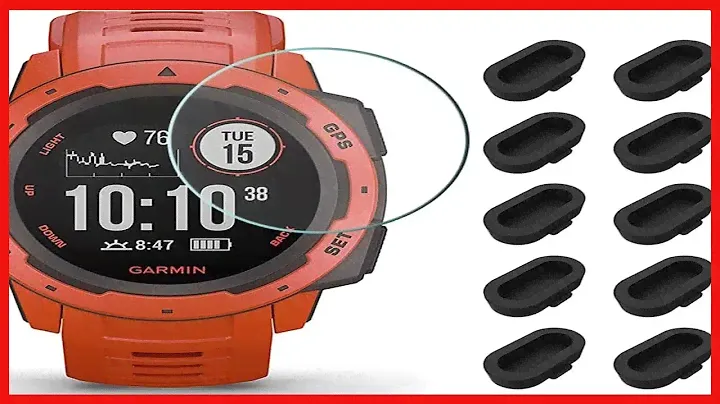 [10+2 Pack] Garmin Instinct Screen Protector and Charger Port Protector