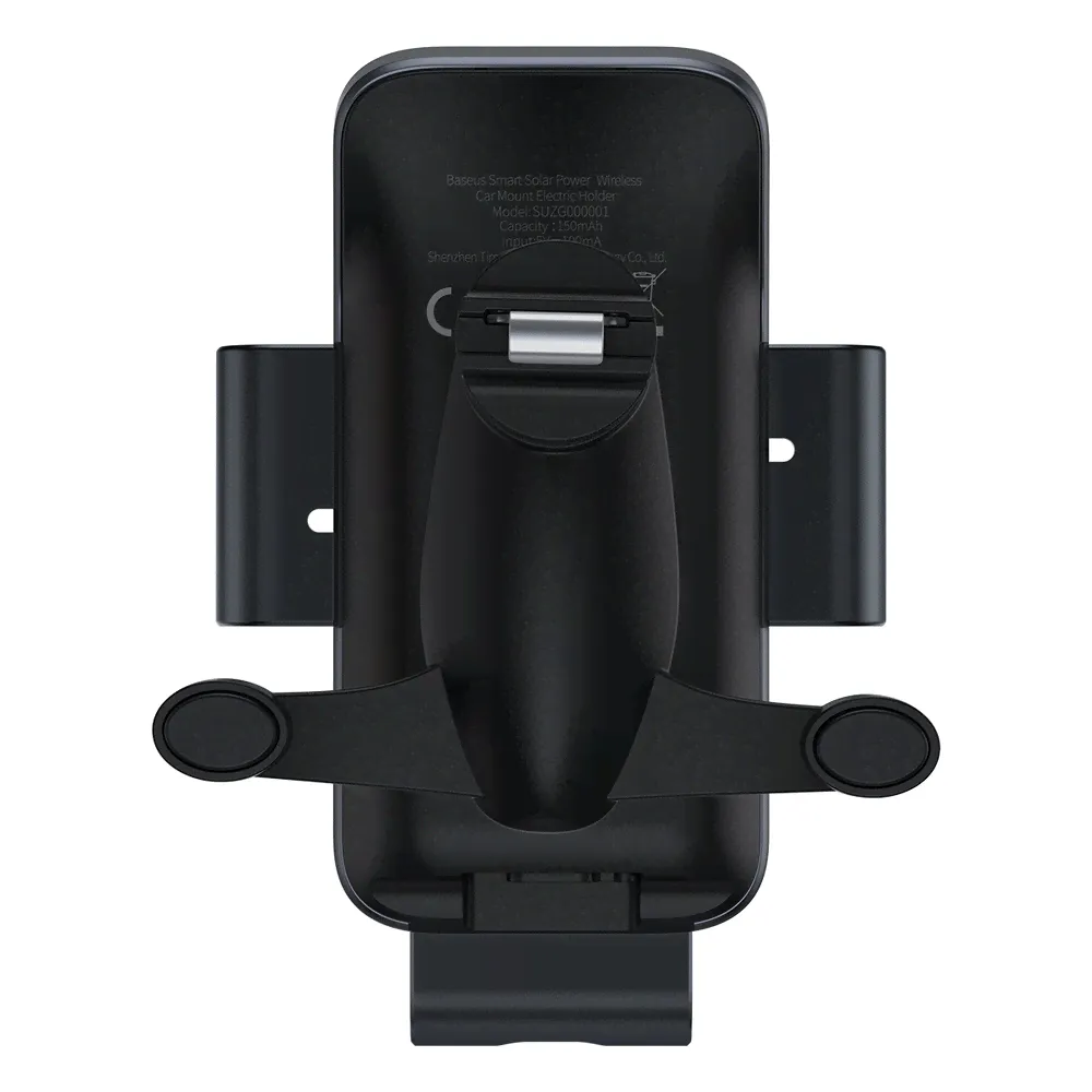 Автомобильный держатель Baseus Smart Solar Power Wireless Car Mount Electric Holder (SUZG000001) Черный-0