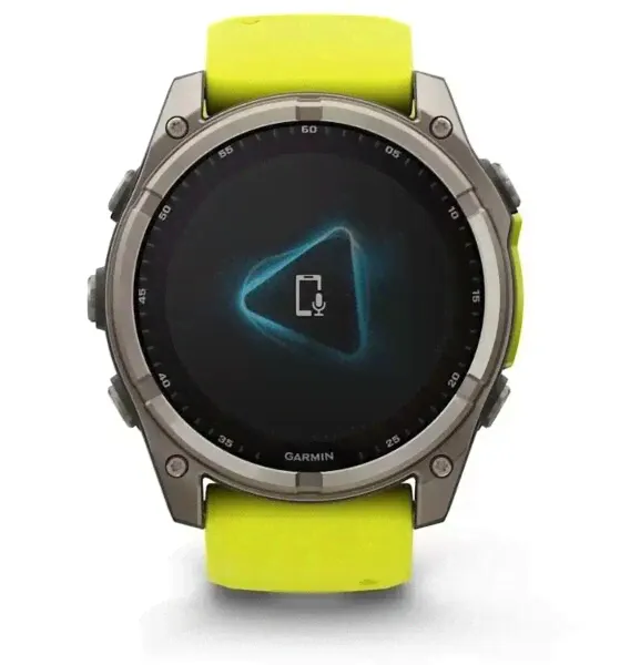 Смарт-часы Garmin Fenix 8 – 51 мм, Solar Sapphire, титан с ярко-желтым/графитовым силиконовым ремешком-1