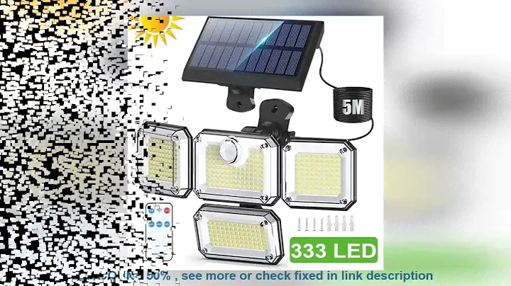 Waterproof Solar Powered Outdoor Light Motion Sensor 2000LM 333 LED Security Street Lamp Sconce Spo