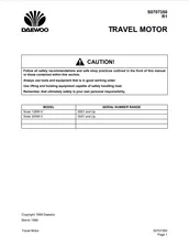 Daewoo Solar 200W-V Travel Motor Shop Manual PDF