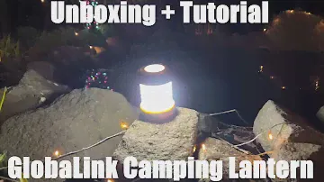 Camping Lantern, GlobaLink LED Rechargeable Camping Light, Solar/USB Powered Unboxing & instructions