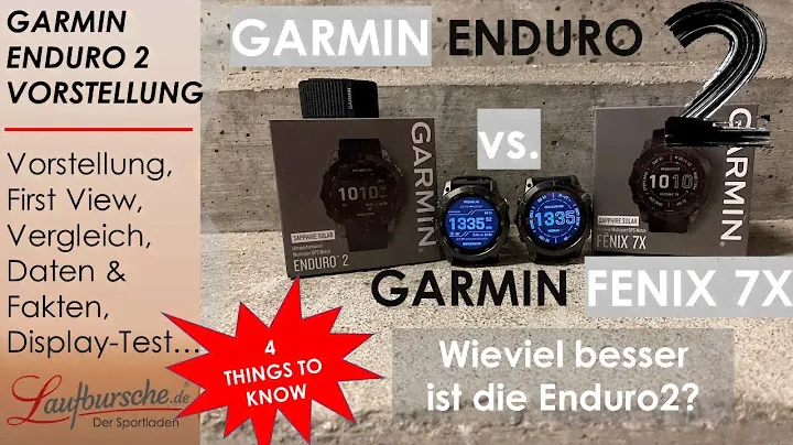 VORSTELLUNG/VERGLEICH GARMIN ENDURO 2 vs. GARMIN FENIX 7X | DISPLAY-TEST | HIGHLIGHTS | DETAIL-VIEW