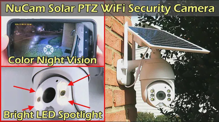 NuCam Solar Wireless PTZ Security Camera + Security Light