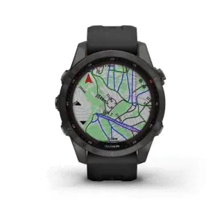 Умные часы Garmin Fenix 7S Sapphire Solar титановый угольно-серый DLC с силиконовым ремешком▪-2