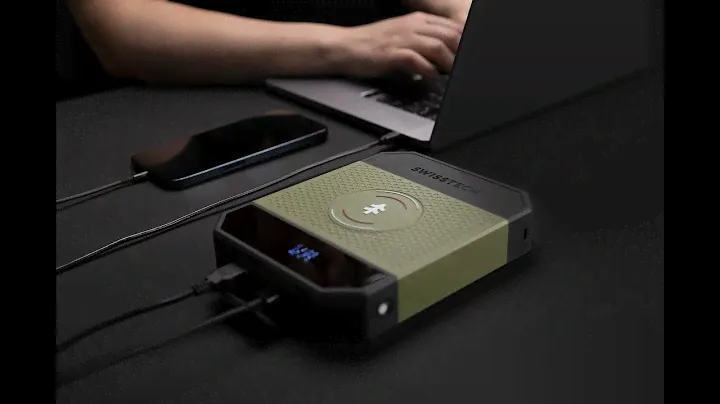 Swiss Tech Power Bank with Wireless Charging Pad