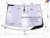 Стекло лобовое (Атермальное / Датчик дождя / Молдинг) Audi Q7 05-15 XYG | Арт. SOLAR-AUDIQ7-VS LFW/X
