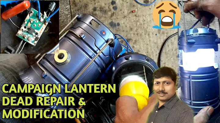 Solar Rechargeable camping light Repairing | dead condition & modification | Repair camping lantern