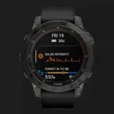 Garmin Fenix 7 Sapphire Solar Carbon Gray DLC Titanium with Black Band