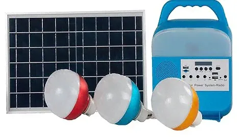 Portable 9W / 6V Solar Power Home Lighting System 8000Mah Energy Saving Light
