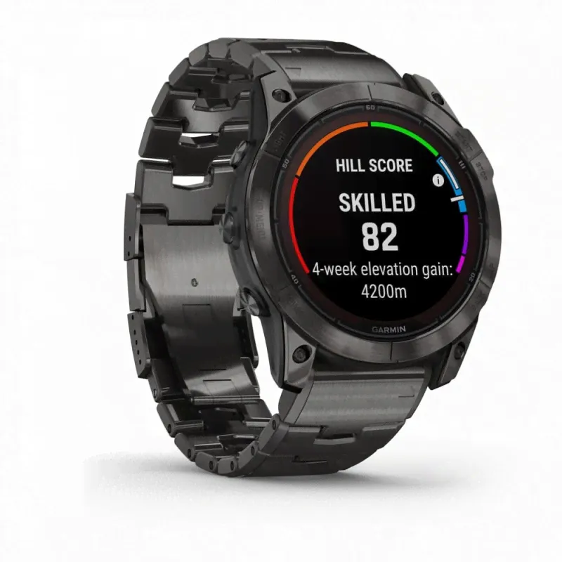 Умные часы Garmin FENIX 7X PRO Sapphire Solar Edition Титановый угольно-серый корпус с DLC-покрытием и титановым браслетом▪-1