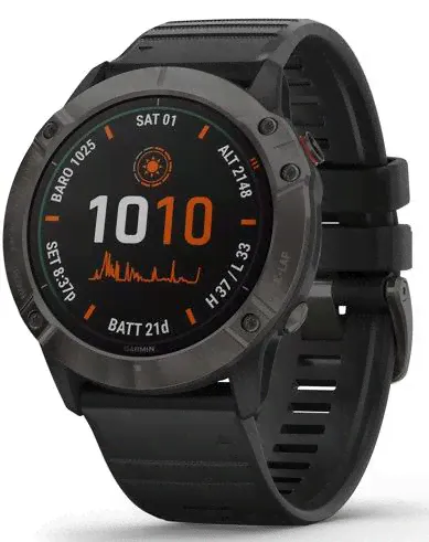 Унисекс часы Garmin Fenix 6X Pro Solar титан DLC 010-02157-21-0