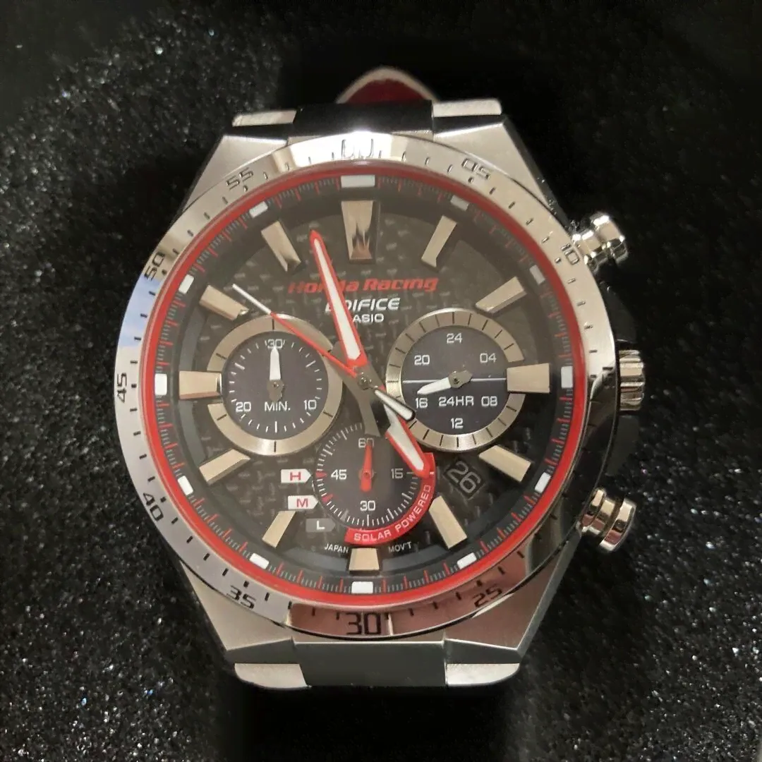 Casio Edifice Honda Racing EQS-800HR-1 Solar Powered Quartz Mens Watch-0