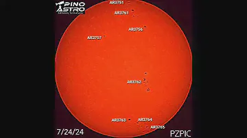 Daily Sunspots: July 24, 2024 (7/24/24) #sun #solar #sunspots #seestar #SolarObservation