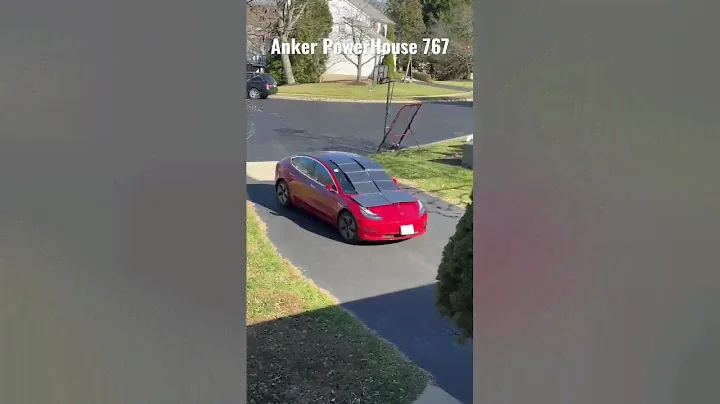 Solar Charging Tesla Model 3 with Anker Powerhouse 767