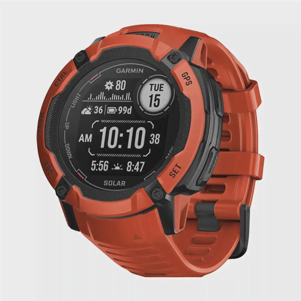 Смарт-часы Garmin Instinct 2X Solar, красный-3