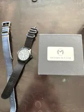 New In Box Momentum Smokejumper 42mm Atlas Eclipse Solar Power Black Mens Watch
