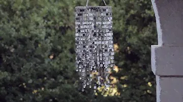 Lighted Silver Solar Chandelier