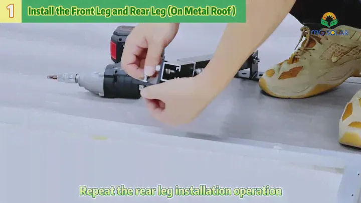 MG Solar Adjustable Tilt Roof Mount Systeme Installation