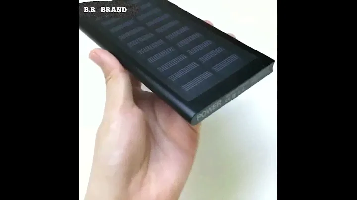 Solar Power Bank Black Ultra Thin